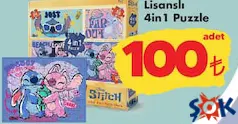 DİSNEY STİTCH LİSANSLI 4 İN 1 PUZZLE DİSNEY STİTCH LİSANSLI 4 İN 1 PUZZLE